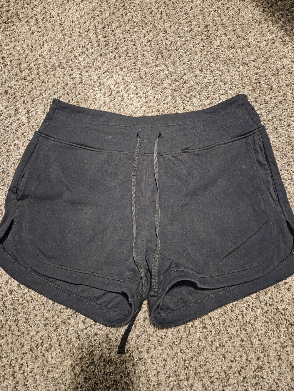 Black Drawstring Athletic Shorts